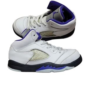 Nike Air Jordan 5 Retro PS Concord Basketball Sz 9c White Black